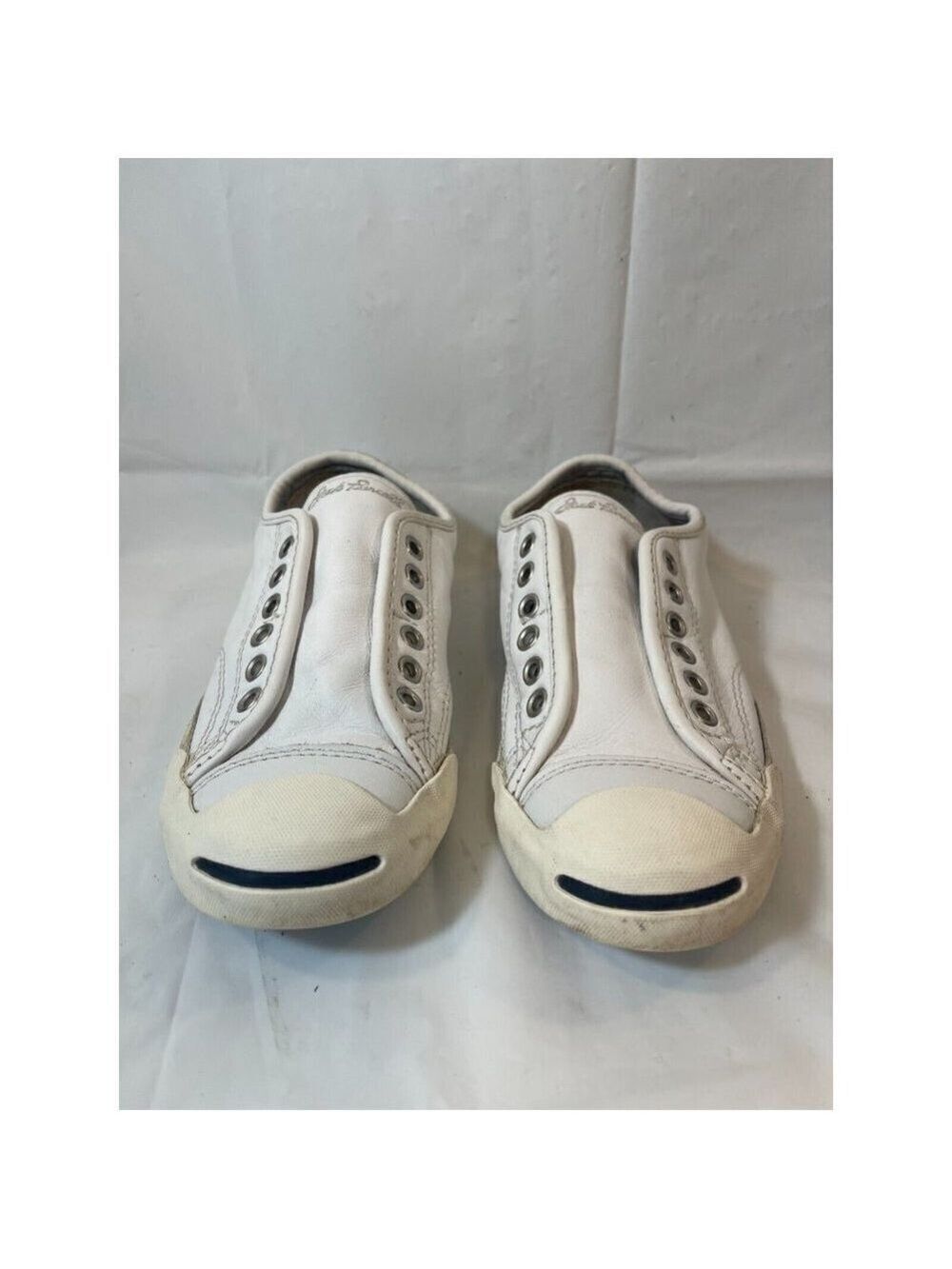 Womens Size 5.5 CONVERSE JACK PURCELL White Leather Athletic Sneakers Shoes